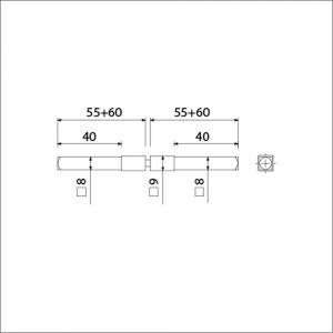 Ami verloopstift vierkant vol 8-9-8 gedeeld deurdikte 38-42 mm - A10900236 - afbeelding 2