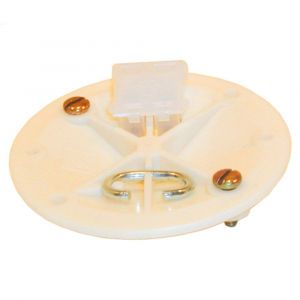 ABB CD/RVK centraaldoosdeksel rond met kroonsteen 71 mm wit - A51270003 - afbeelding 1