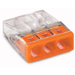 Wago 2273-203 3 V lasklem Mini 3x0.5-2.5 mm2 oranje - Y51270111 - afbeelding 1