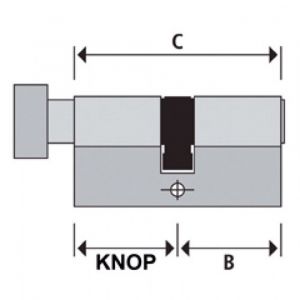 Abus veiligheids profiel knopcilinder dubbel met certificaat KXP2SN 70/K30 - A21700125 - afbeelding 2