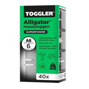 Toggler A6-40 Alligator muurplug zonder flens A6 diameter 6 mm doos 40 stuks - Y32650065 - afbeelding 1
