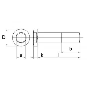 Kobout 37984ZW binnenzeskantbout cilinderkop laag DIN 7984 8.8 onbehandeld staal M10x20 mm - A50452446 - afbeelding 1