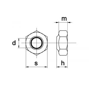 Kobout 5985EV zelfborgende zeskantmoer kunststof ring DIN 985 8 galvanisch verzinkt M24 - Y50457914 - afbeelding 1