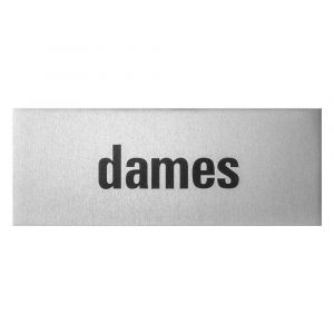 GPF bouwbeslag GPF0401.80.0002 aluminium deurbordje Dames rechthoekig 50x130x0,5 mm zelfklevend - H21011493 - afbeelding 1