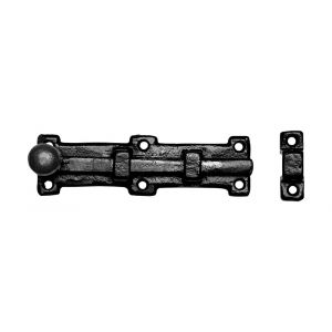 Kirkpatrick KP1155 smeedijzer zwart deurschuif met knop 203x54 mm - H21000118 - afbeelding 1