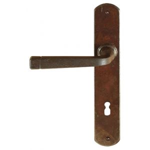Utensil Legno FM043L M deurkruk op schild roest BB 56 mm geveerd gatdeel linkswijzend - H21007057 - afbeelding 1