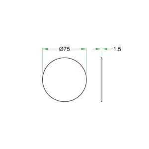 Artitec symboolplaat pictogram baby change diameter 75 mm RVS mat - A23001366 - afbeelding 2
