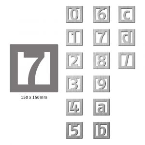 Didheya vierkant huiscijfer 60 mm nummer 7 inox - Y11200510 - afbeelding 2