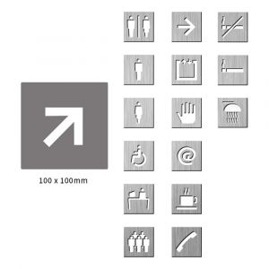 Didheya pictogram vierkant Niet roken inox 100x100 mm - Y11200670 - afbeelding 2