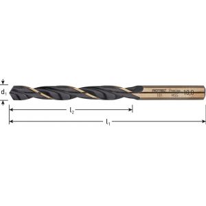 Rotec 101 HSS-R spiraalboor Gold-Line DIN 338 type Precise 10,4 mm - Y50900269 - afbeelding 2