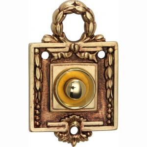 Wallebroek Salice Paolo 85.4004.90 beldrukker Orléans messing patine oud goud - A25000773 - afbeelding 1