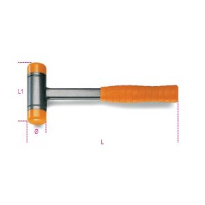 Beta 1392 terugslagvrije hamer met verwisselbare koppen stalen steel 50 mm 1392 50 - Y51281144 - afbeelding 1