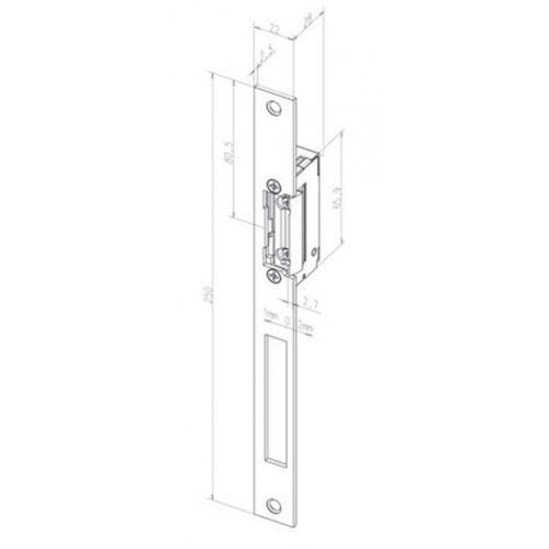 EffEff 11805 Elektrische Inbouw Deuropener Type 118 Spanningsloos ...