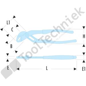 Facom sls multigrip plier locking 185mm