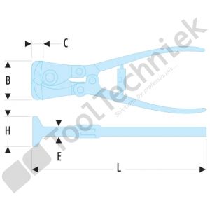 Facom kopkniptangen 22cm