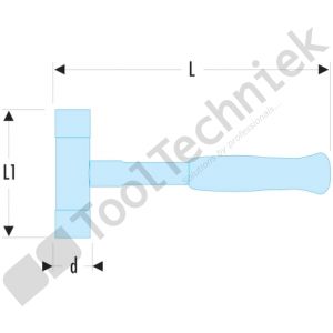 Facom 216 terugstootloze hamers uit n stuk 4040mm