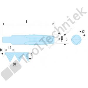 Facom 2 standaardtap m12x175 ebfin