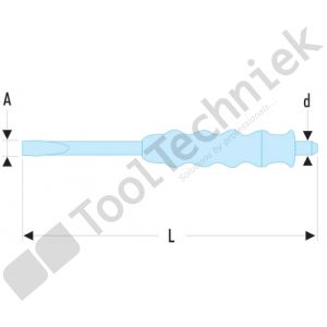 Facom beklede ritsbeitel l. 180mm