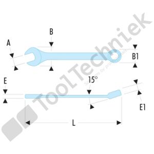 Facom korte ringsteeksleutels 12 kant 10 mm