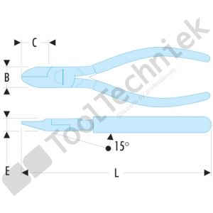 Facom zijkniptangen voor kunststof 16cm