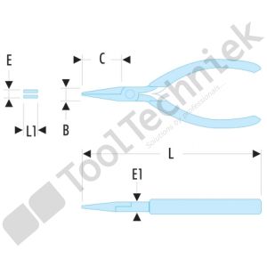 Facom tang platte bekken