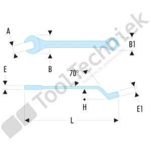 Facom verdiepte ringsteeksleutel 10 mm