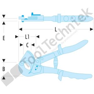 Facom kabelkniptang a cliquet diam52mm