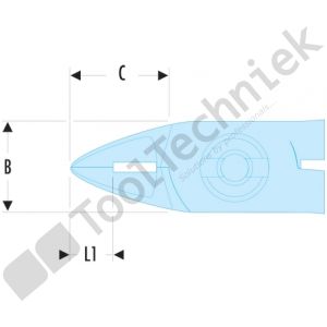 Facom puntige modellen met slanke bekken handzaam