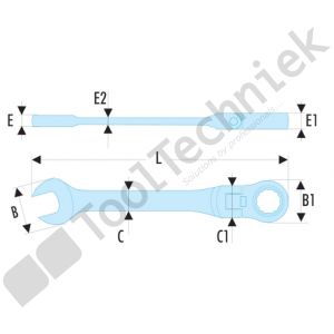 Facom scharnierende anti-slip steekringratels