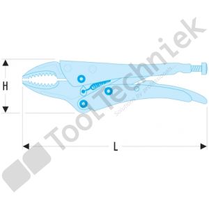 Facom 513 griptangen met korte bekken n inste