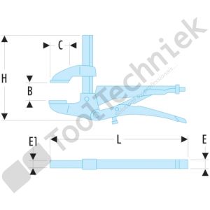 Facom griptang met verschuifbare bek 150mm