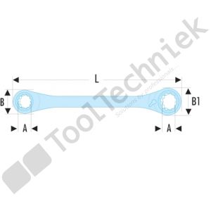 Facom verstelbare ringratelsleutels 4x6 + 5x7