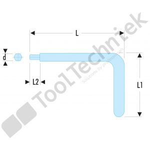 Facom gebogen inbussleutels geisoleerd 12 mm