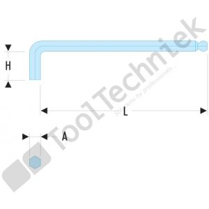 Facom extra lange inbussleutel kogelkop 10mm