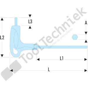 Facom inbussleutels 6 kant, t-vorm ergo 8mm