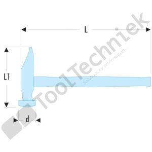 Facom plaatwerkhamer met ronde kop 26mm