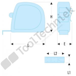 Facom sls abs case tape rule 3m