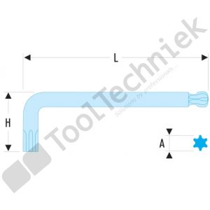 Facom inbussleutels lang kogelkop torx 20