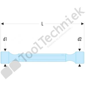 Facom dubbele, gesmede pijpsleutels, metrisch