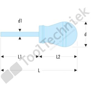 Facom bolschroevendraaier protwist sleuf 4x25