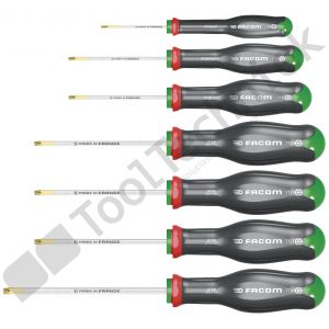 Facom set van 7 schroevendraaiers torx en resistorx