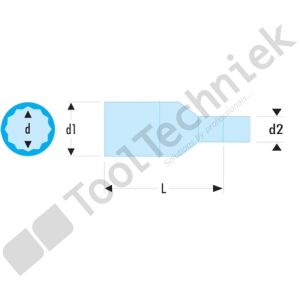 Facom lange 12kant doppen 3/8 17mm