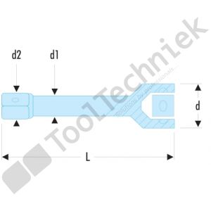 Facom verlengstuk 3/8 l. 75mm