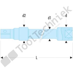 Facom verlengstuk 3/8 met vergrendeling 125mm