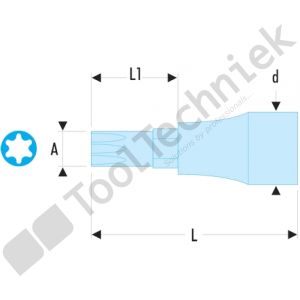 Facom schroevendraaierdop 3/8 torx n 10