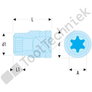 Facom doppen impact 1/2 torx e10