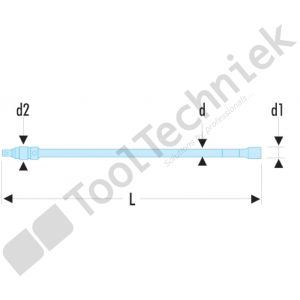 Facom verlengstuk1/4 met vergrendeling 150mm