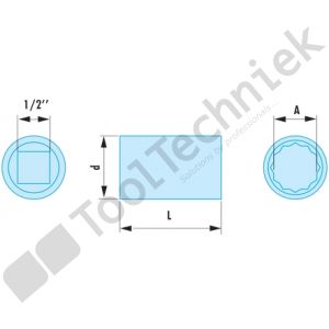 Facom 1/2 dop metrisch 11vonkvrij