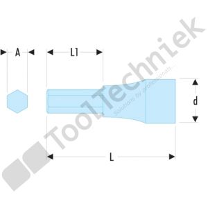 Facom schroevendraaierdop 6kant, 1/2 inch