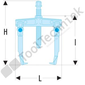 Facom trekker met 2 verschuifbare bekken 86-153 mm